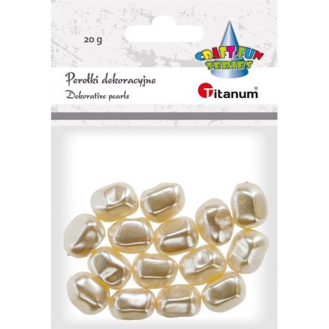 Perełki dekoracyjne Titanum Kremowe Kamyki, 20g
